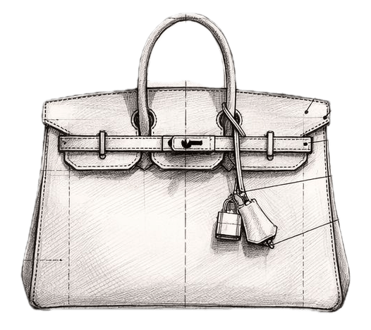 Luxury bag sketch