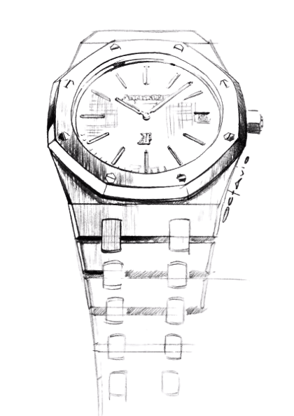 Luxury watch sketch